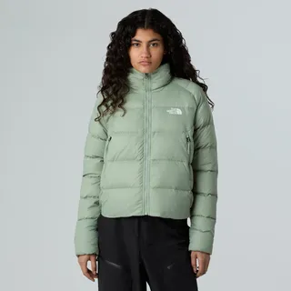 Daunenjacke THE NORTH FACE "W HYALITE DOWN JKT", Damen, Gr. L, grau (slate moss), Obermaterial: 100% Nylon. Wattierung: 100% Gänsedaunen, normal, Jacken Daunenjacke, mit Gänsedaunenfüllung, leichtes Material, mit Handwärmtaschen