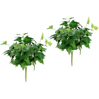 Flair Flower Künstlicher Efeubusch Kunstpflanze Efeu Deko Grünpflanze Zimmerpflanze Kletterpflanze Efeuranke Strauß Girlande Busch Blätter Gründeko Hochzeitsdeko Tischdeko Floristik Beiwerk Blumen