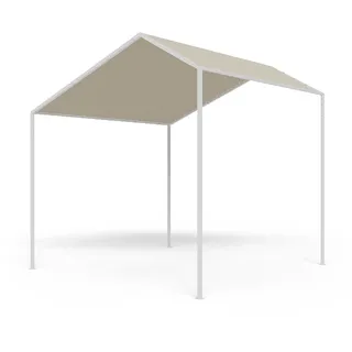 Blumfeldt Pergola, Metall Pavillon mit Polyester Schrägdach, Sonnensegel mit Gestell, Überdachung Freistehend, Sonnenschutz für Garten und Terrasse, Gazebo Wasserdicht und Stabil, Aluminium-Rahmen - Beige