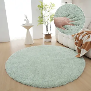 OTTO home Hochflor-Teppich »Microfaser Teppich Magong, besonders weich, sehr feiner Flor« rund 25 mm Höhe unifarben, weiche Teppiche, Wohnzimmer, Schlafzimmer, Kinderzimmer,