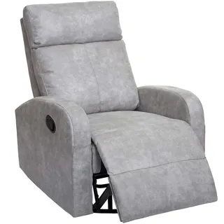 Mendler Fernsehsessel HWC-A54 Premium Kunstleder 75 x 100 x 75 cm Grau