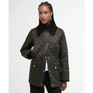 Barbour für Damen. LQU1849 Jacke Modern Beadnell Quilted grün (XS), Lässig, Polyamid
