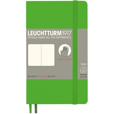 LEUCHTTURM1917 357655 Notizbuch Pocket (A6), Softcover, 123 nummerierte Seiten, blanko, Fresh Green