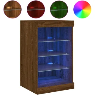 vidaXL Sideboard mit LED-Leuchten Braun Eichen-Optik 41x37x67 cm