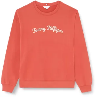 Tommy Hilfiger Damen Sweatshirt Curve Regular ohne Kapuze, Rot (Terra Red), 50