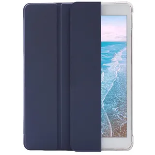HUEZOE iPad 10.2 Zoll Hülle, iPad 9/8/7 Generation (Modell 2021/2020/2019 Modell), Klappbarer Ständer Schutzhülle mit Stifthalter, Wake Up/Sleep Auto Abdeckung, Marineblau