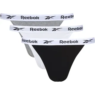 Reebok Tanga, (3er Pack), mit Logobund, schwarz-weiß