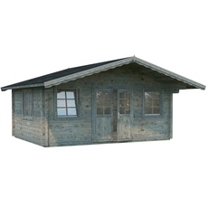 Bild von Gartenhaus Helena 18,6 m2 - 70 mm Grau