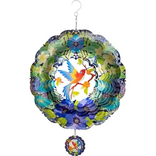 Invento Kinetic Art Metal Hanging Wind Spinner: 3D (Tropical Bird)