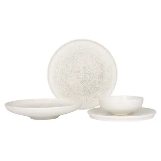 Bonna Geschirrset - Lunar White - 24 teilig - 6 Personen - Porzellan - Weiß
