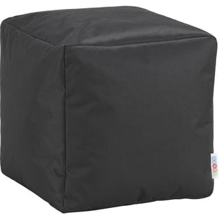 Boxxx Sitzwürfel , Schwarz , Textil , Füllung: Styroporkugeln , 40x40x40 cm , Wohnzimmer, Sessel, Hocker, Sitzwürfel