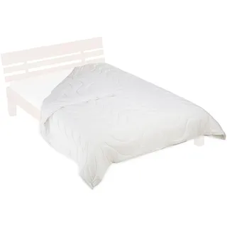 Relaxdays Bettdecke, 200x220 cm, 4 Jahreszeiten Decke, Polyester, weiß | Öko-Tex Standard 100,