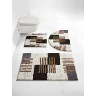 Grund Badematte, beige, ecru, gemustert