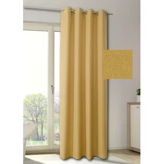 my home Vorhang »MAILAND« Ösen 1 Stk. tlg. blickdicht, verschiedene Farben, 140 x 235, Sicht- und Lichtschutz, gelb