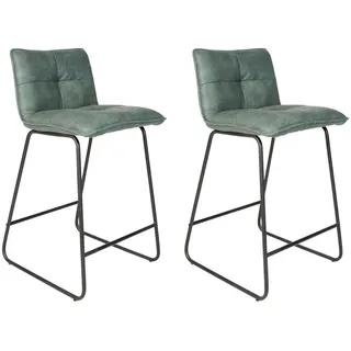 MID.YOU Barhocker-Set Jeremy 2er-Set ca. 44x87 cm Grün