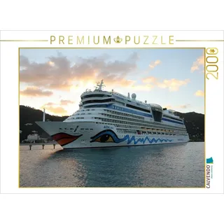 Calvendo Puzzle AIDAluna Kreuzfahrtschiff 2000 Teile Puzzle quer | Lege-Größe cm Foto-Puzzle für glückliche Stunden