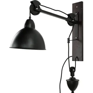 Licht-Erlebnisse Wandlampe mit Schalter Holz Metall E14