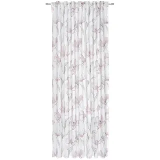 Esposa Fertigvorhang , Lila , Textil , Blume , 140x245 cm , AZO-frei, Bsci, Oeko-Tex® Standard 100 , für Stange und Schiene geeignet, mit Kombiband , Heimtextilien, Vorhänge, Fertigvorhänge