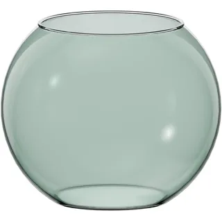 Trend For Home Kugelvase Glas Ø 19 cm H: 15.5 cm, Grün Pflanzen Terrarium Grüne Deko Glasvase Rund Vase Tulip Bunt Fish Bowl Deko Grün Blumenvase Grüne Vase Hydrokultur Kerzenständer Rund, Olivia