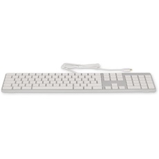 LMP - Französische FR (AZERTY) USB-C Tastatur mit Ziffernblock, obere Abdeckung aus Aluminium und 1 USB-C-Anschluss - Silber - Kompatibel mit Mac und iPad