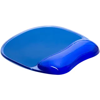 Q-CONNECT Ergonomisches Mauspad mit Gelkissen/Mausunterlage mit Handgelenkauflag/Handauflage/Für Computer und Laptop/Blau/Anti-Rutsch-Gummi-Basis Mousepad