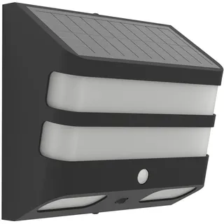 Eglo Solarleuchte , Weiß, Schwarz , Kunststoff , rechteckig , 12.0x20.0 cm , Bewegungsmelder, tragbar, kabellos, transportabel , Dekoration, Gartendeko