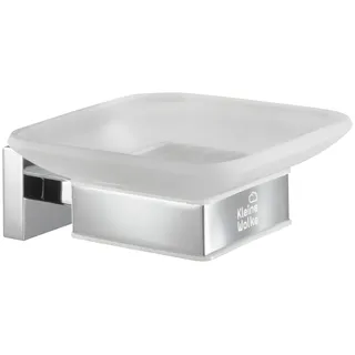 KLEINE WOLKE Seifenablage »Meo« Glas/Edelstahl, weiß