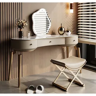 Schlafzimmer Möbel Designer Schminktisch Holzgestell Kosmetiktisch Neu - Beige