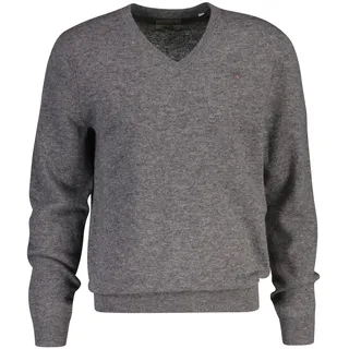 GANT Herren, Extrafine Lambswool V-Neck Pullover, Dark Grey melange), XL,