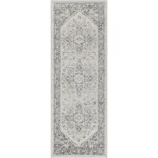 livabliss MENDOZA Orientteppich 80 x 220 cm Grau/Beige