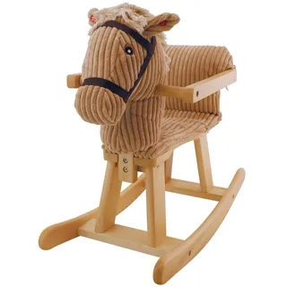 Bieco Schaukelpferd m. Ring 62x28x52cm | Schaukeltiere | Pferd zum Draufsitzen und Reiten | Schaukelpferd Baby | Baby Schaukel | Schaukeltier Baby | Spielzeug Baby wippe | Pferde Spielzeug mädchen