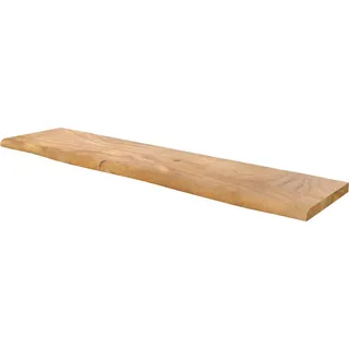 DeLife Wandregal Live-Edge 145 cm Akazie Natur Baumkante massiv, Wandregale, Baumkantenmöbel, Massivholzmöbel, Massivholz