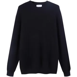 Diana Studio – Rundhalspullover aus Kaschmir und Wolle, Herren, Langarm, Casual Fit, Schwarz, M