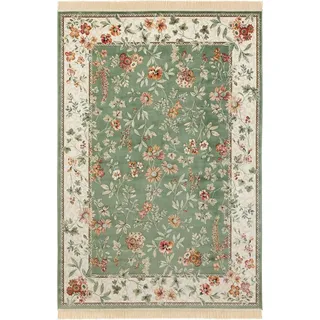 Nouristan Orient Flowers Kurzflorteppich 160 x 230 cm Grün