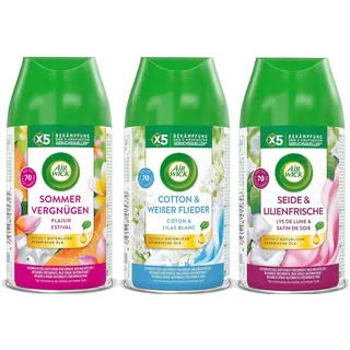 Air Wick Freshmatic Max – Nachfüller Set – Automatisches Raumspray – Raumduft Blüten – 3 x 250 ml Nachfüller