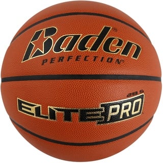 Baden Elite Pro NFHS Basketball Indoor Spielball mit Mikrofaser-Material - offizieller High-School-Basketball, Orange, 7