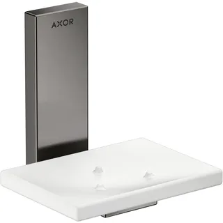 hansgrohe AXOR UNIVERSAL Rectangular Seifenschale, Metall, Ablage Glas, 42605330, Farbe: Polished Black Chrome