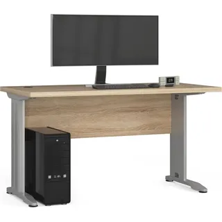 Akord Schreibtisch Sonoma-Eiche 135x60x76 cm , Sonoma Eiche , Holzwerkstoff , Nachbildung , Holz Optik , Rechteckig,Rechteckig , 135x76x60 cm , Büromöbel, Schreibtische, Computertische