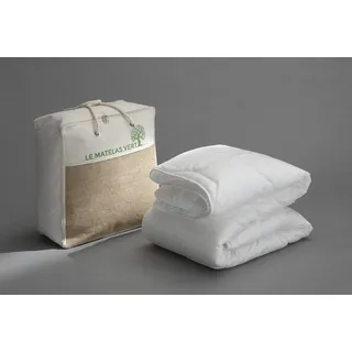 Le matelas Vert Steppbett aus Bio-Baumwolle, Füllung: silikonisierte Hohlfaser, Weiß, Einheitsgröße