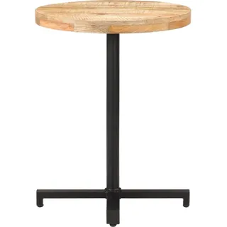 vidaXL Bistrotisch Rund Ø60x75 cm Raues Mangoholz - Braun