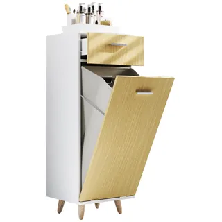 VCM Landos S Hochschrank 107 x 40 x 35 cm Braun Holz