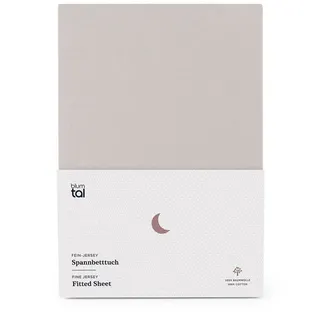 Blumtal Spannbettlaken Jersey 180 x 200 cm grau