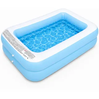 Aufblasbares Planschbecken,105x75cm Swimmingpool,Aufblasbarer Pool,Schwimmbecken,Aufblasbarer Kinderpool,2 Ringen Planschbecken,Tragbare Badewanne,Aufblasbares Baby Schwimmbad