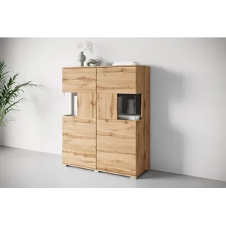 INOSIGN Highboard »Kenia«, Modernes Highboard mit Glastüren, Breite 100 cm