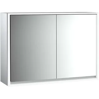 emco loft Lichtspiegelschrank, 1000mm, 2 Türen, Aufputzmodell, aluminium/spiegel, 979805112, Ausführung: 2 Türen
