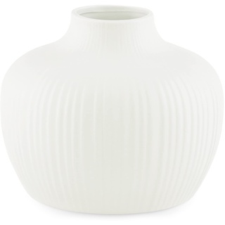 AmeliaHome Vase aus Keramik Dekovase Tischvase Dekoration Bali Creme