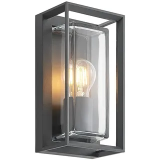 Arcchio Wandleuchte außen Ismera mit Bewegungsmelder (Modern) in Schwarz aus Aluminium (1 flammig, E27) - Wandlampe für Außenwand/Hauswand Haus Terrasse und Balkon Licht nach oben & unten
