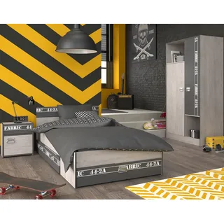 Parisot »Fabric«, Set, Bett, Bettschubkasten, Kleiderschrank, Nachttisch, wahlweise mit Aufbauservice