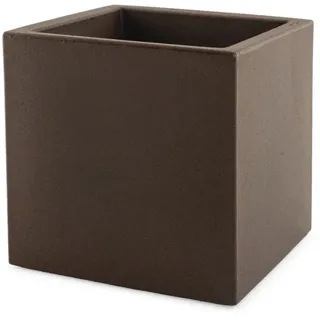 Plast Übertopf Kube Quadratisch Cm. 18 Rost
