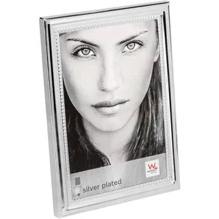 walther design Bilderrahmen Elodie Portraitrahmen, 10x15 cm, silber, BM015S
